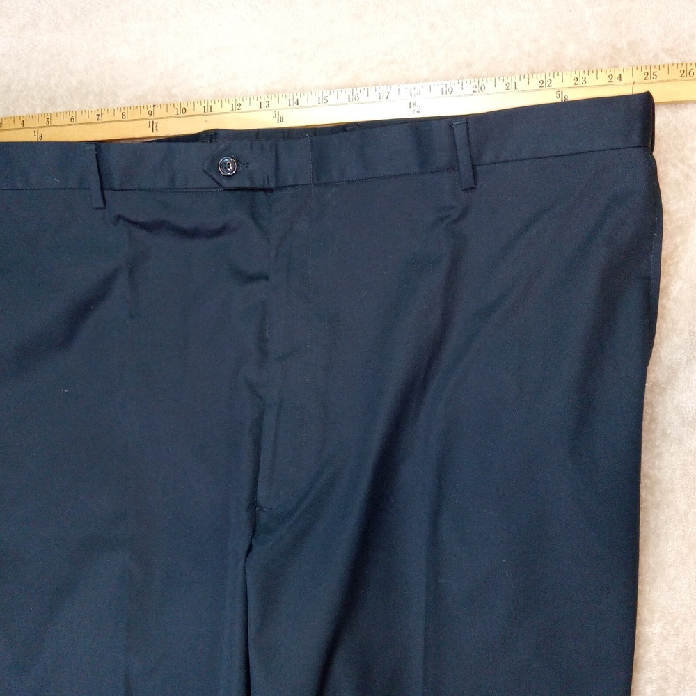 Ascott Browne NWT Men's Pleated Trousers Pants Size 50Reg x Unhemmed Black - Picture 6 of 13